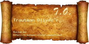 Trautman Olivér névjegykártya