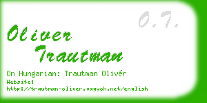 oliver trautman business card